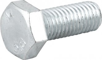 Parafuso sextavado zincado 12 mm x 30 mm, MA, rosca total, VONDER
