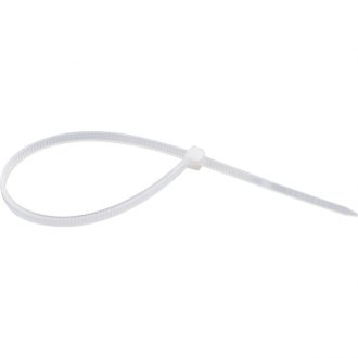 Abra�adeira de nylon, branca, 100 mm x 2,5 mm, com 100 pe�as, NOVE54