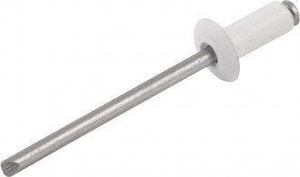 Rebite de repuxo 3,2 mm x 10,0 mm, branco, 310, caixa com 1.000 pe�as VONDER
