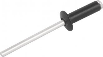 Rebite de repuxo 4,0 mm x 10,0 mm, preto, pacote com 100 pe�as NOVE54