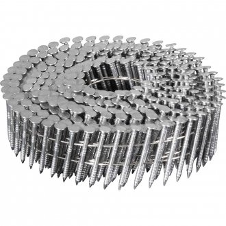 Prego coil anelado, 2,1 mm x  32 mm, polido, carretel com 350 unidades, caixa com 16.800 unidades, para o pregador PP 550, VONDER