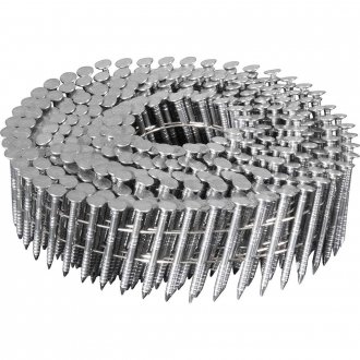 Prego coil anelado, 2,1 mm x  38 mm, polido, carretel com 350 unidades, caixa com 12.600 unidades, para o pregador PP 550, VONDER
