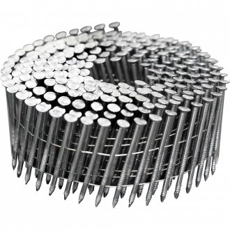 Prego coil anelado, 2,5 mm x  50 mm, polido, carretel com 300 unidades, caixa com 9.000 unidades, para o pregador PP 700, VONDER