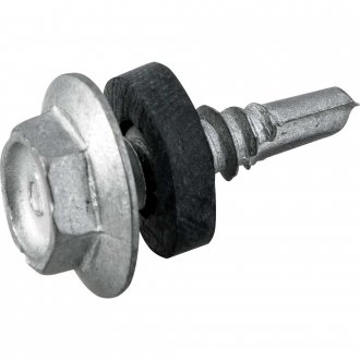 Parafuso autobrocante sextavado com acabamento tipo Dacromet, cabe�a flangeada, 4,8 mm x 3/4