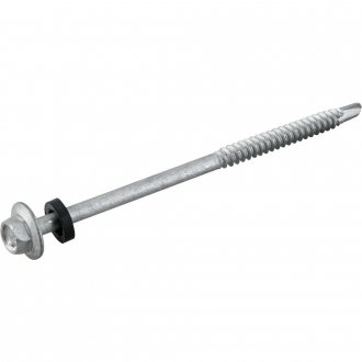 Parafuso autobrocante sextavado com acabamento tipo Dacromet, cabe�a flangeada, 5,5 mm x 4