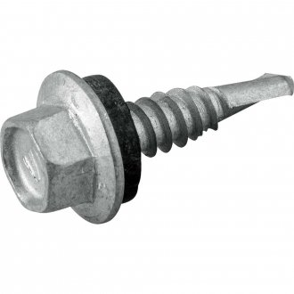 Parafuso autobrocante sextavado com acabamento tipo Dacromet, cabe�a flangeada, 6,3 mm x 1