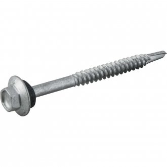 Parafuso autobrocante sextavado com acabamento tipo Dacromet, cabe�a flangeada, 5,5 mm x 2.1/2