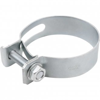 Abra�adeira para mangote, a�o carbono, largura 32 mm, AM 99 mm - 107 mm, com 2 pe�as, VONDER