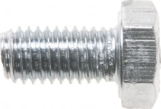 Parafuso sextavado zincado 8 mm x 16  mm, MA, rosca total, VONDER