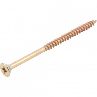 Parafuso madeira chipboard, cabe�a chata, fenda cruzada/phillips, 6,0 mm x 100,0 mm, VONDER
