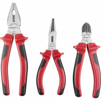 Jogo de alicates, com 3 pe�as, R28001004, GEDORE RED