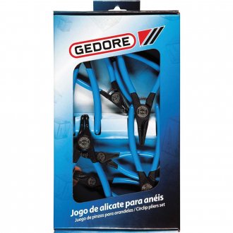 Jogo de alicates para an�is internos e externos, com 8 pe�as, AJ8 GEDORE