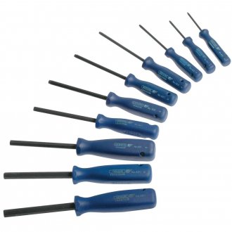 Jogo de chaves hexagonais (allen) com cabo, 2 mm a 10 mm com 10 pe�as, 42C-10M, 012.420 GEDORE