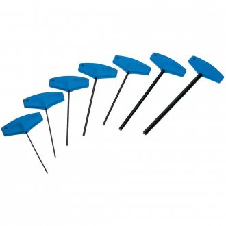 Jogo de chaves hexagonais (allen) com cabo T, 2,5 mm a 10 mm, com 7 pe�as, 42T-7M, 012.875 GEDORE