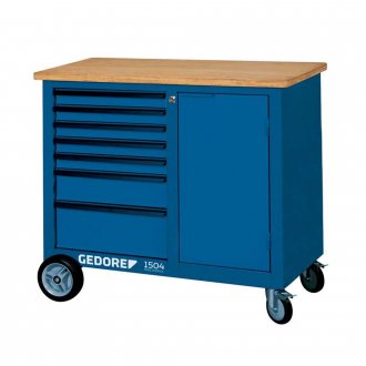 Bancada m�vel para ferramentas 7 gavetas 1110 mm x 550 mm x 980 mm, 1504, 001173, GEDORE