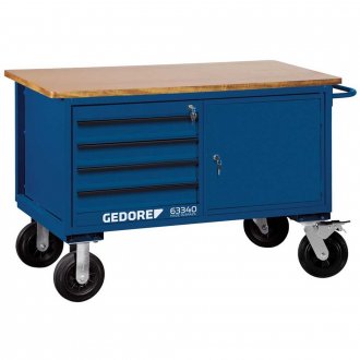 Bancada m�vel para ferramentas 4 gavetas, 1250 mm x 840 mm x 610 mm, 007311,  GEDORE