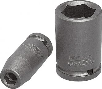 Soquete sextavado longo de impacto, 17 mm, encaixe de 1/2