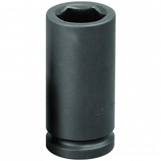 Soquete sextavado longo de impacto, 19 mm, encaixe de 1/2