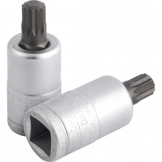 Soquete multidentado, curto, com encaixe de 1/2