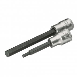 Soquete hexagonal longo 8 mm, com encaixe 1/2