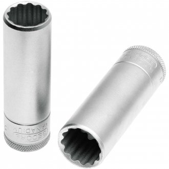 Soquete estriado longo 22 mm, com encaixe de 1/2