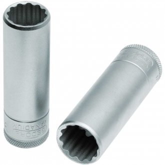 Soquete estriado longo 30 mm, com encaixe de 1/2