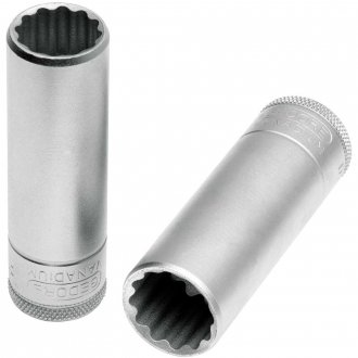 Soquete estriado longo 27 mm, com encaixe de 1/2