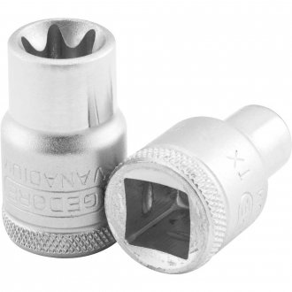 Soquete hexalobular f�mea, com encaixe 1/2
