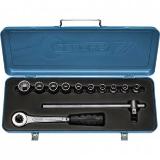 Jogo de soquetes estriados unit drive e acess�rios, encaixe de 1/2