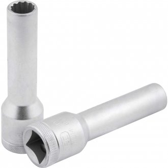 Soquete estriado longo 10 mm, com encaixe de 1/2