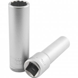 Soquete estriado longo 17 mm, com encaixe de 1/2