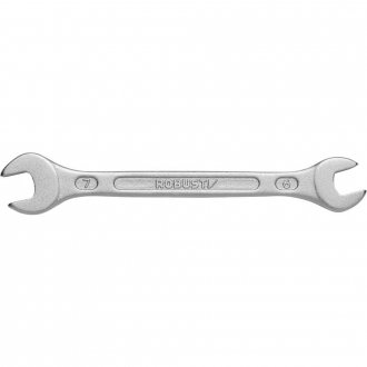 Chave fixa, 6 mm x  7mm, a�o especial, niquelado e cromado, S05120607 3370000, ROBUST