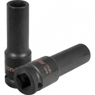 Soquete sextavado longo de impacto, 13 mm, encaixe de 1/2