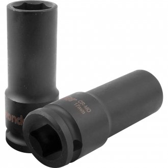 Soquete sextavado longo de impacto, 17 mm, encaixe de 1/2
