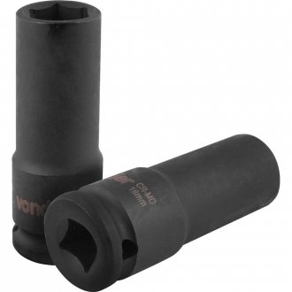 Soquete sextavado longo de impacto, 18 mm, encaixe de 1/2