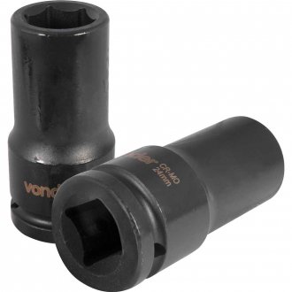 Soquete sextavado longo de impacto, 24 mm, encaixe de 3/4