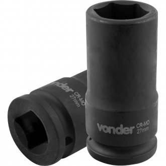 Soquete sextavado longo de impacto, 27 mm, encaixe de 3/4