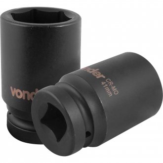 Soquete sextavado longo de impacto, 41 mm, encaixe de 1