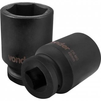 Soquete sextavado longo de impacto, 46 mm, encaixe de 1