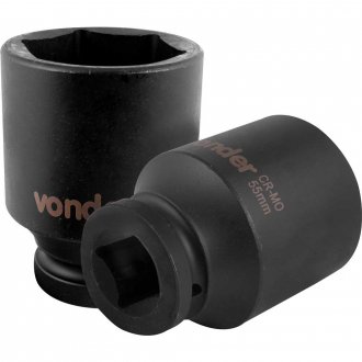 Soquete sextavado longo de impacto, 55 mm, encaixe de 1