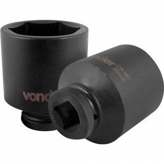 Soquete sextavado longo de impacto, 65 mm, encaixe de 1