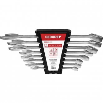 Jogo de chaves combinadas, 8 mm a 19 mm, a�o cromo van�dio, 8 pe�as, GEDORE RED