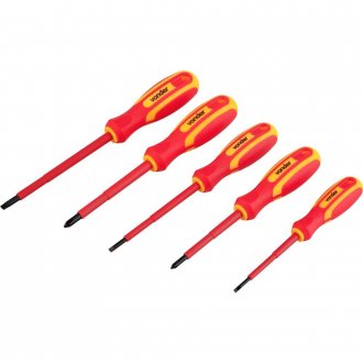 Jogo de chaves de fenda/phillips com 5 pe�as, IEC60900, VONDER