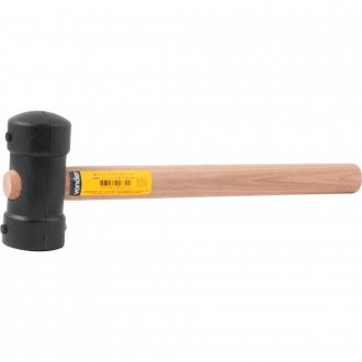 Martelo de borracha 40 mm, cabo em madeira, preto, VONDER