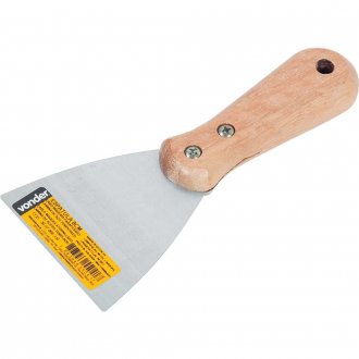 Esp�tula de a�o, 8 cm, com cabo de madeira parafusado, VONDER