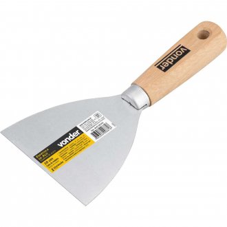 Esp�tula de a�o, 10 cm, com cabo de madeira, VONDER