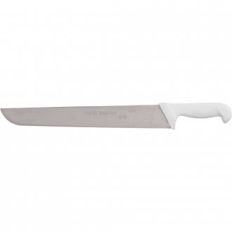 Faca para carne, 35 cm, refile a�reo reta larga inox, cabo branco,  BKW203-14 STARRETT