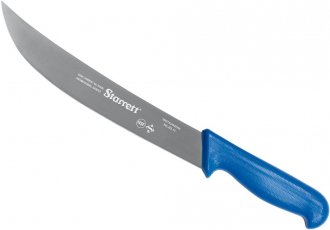 Faca para carne, 25 cm, refile a�reo curva larga inox, cabo azul,  BKL205-10 STARRETT