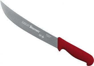 Faca para carne, 25 cm, refile a�reo curva larga inox, cabo vermelho,  BKR205-10 STARRETT