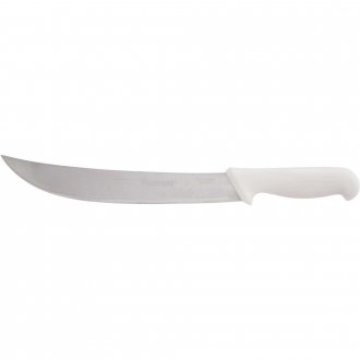Faca para carne, 25 cm, refile a�reo curva larga inox, cabo branco,  BKW205-10 STARRETT